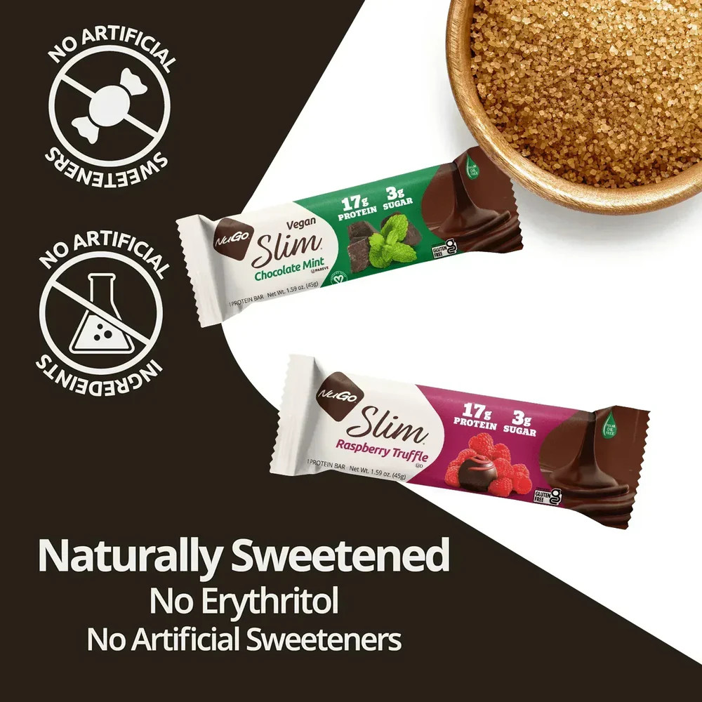 (Pack of 36) Nugo Protein Bar Slim Chocolate Protein Snack Bars 1.59 Oz