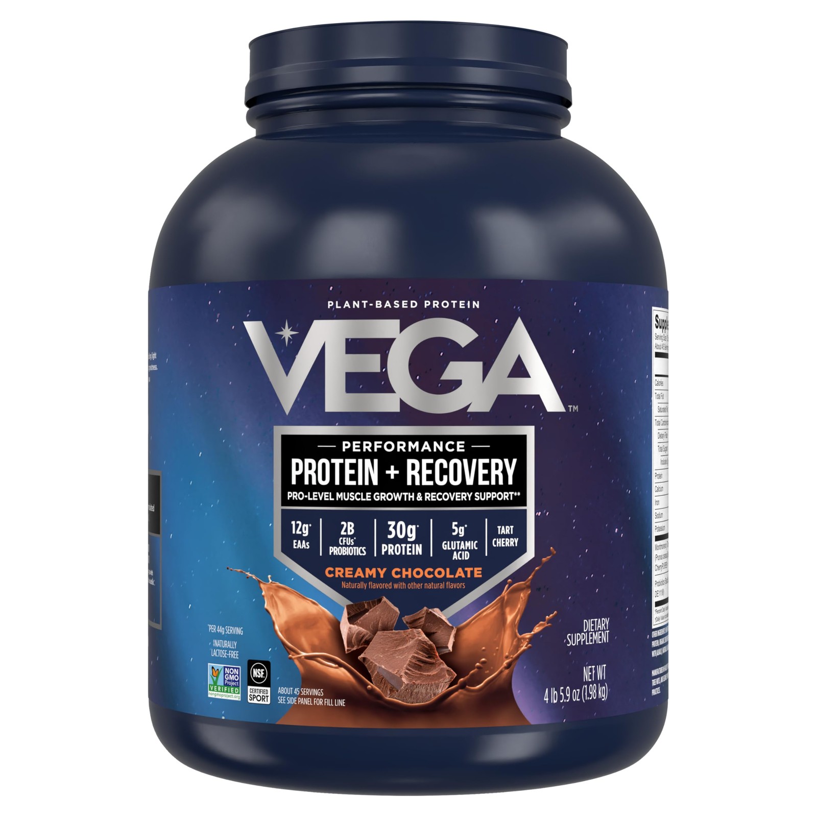 Vegan Protein Powder with BCAAs – 30g Plant-Based Per Serving, Chocolate Flavor