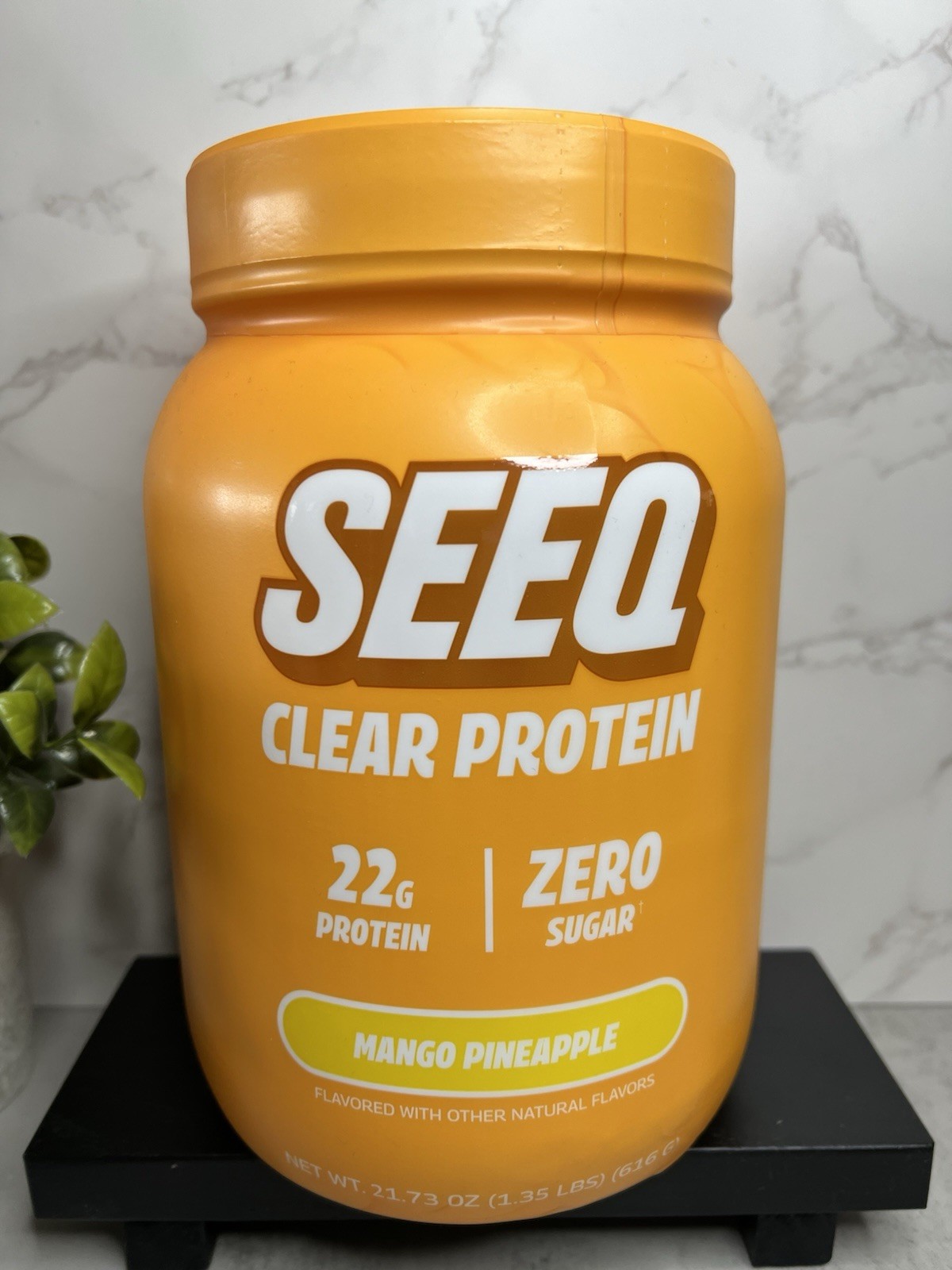 SEEIQ Clear Protein Powder Mango Pineapple 22g Zero Sugar 21.73oz Exp 09/27