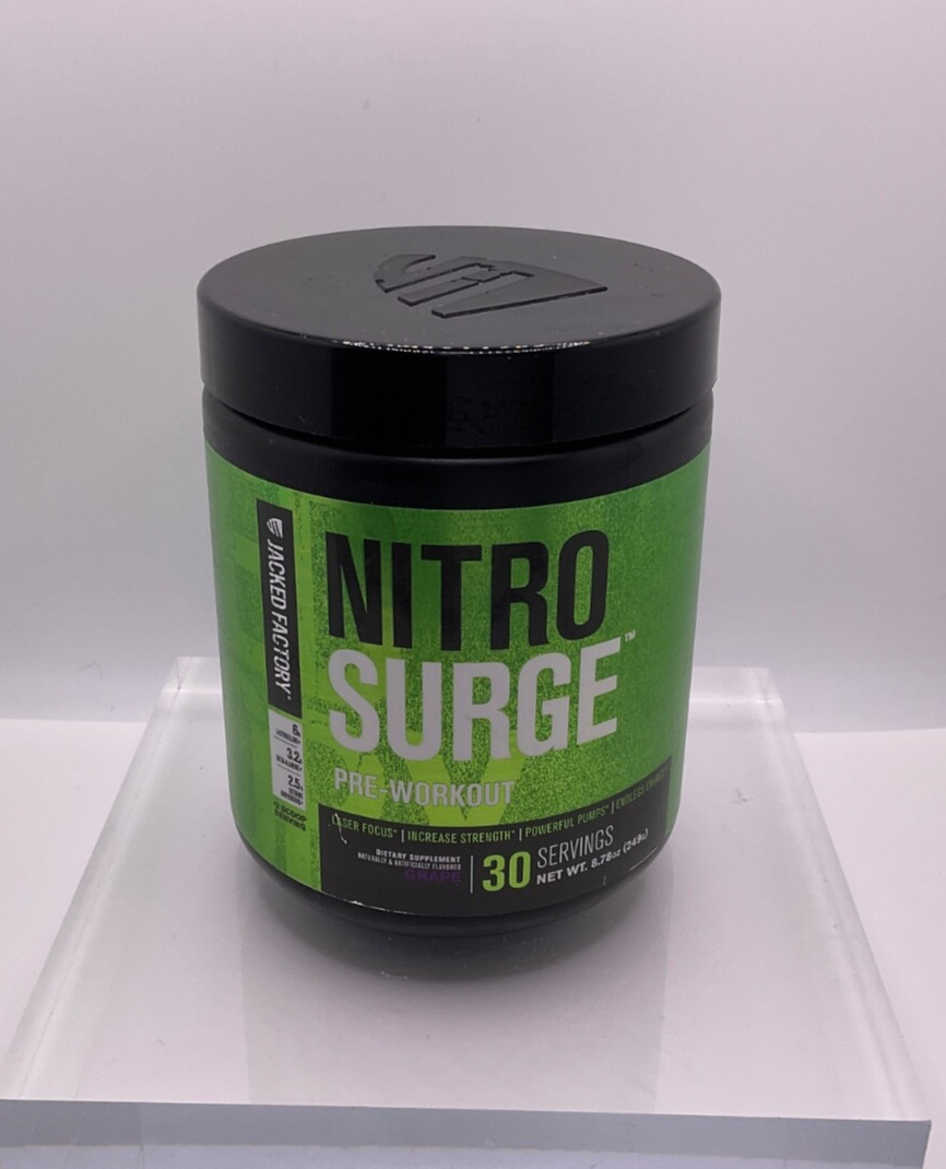 Nitro Surge Pre-Workout Grape 8.46oz (30 Servings) SEALED Exp 12/26