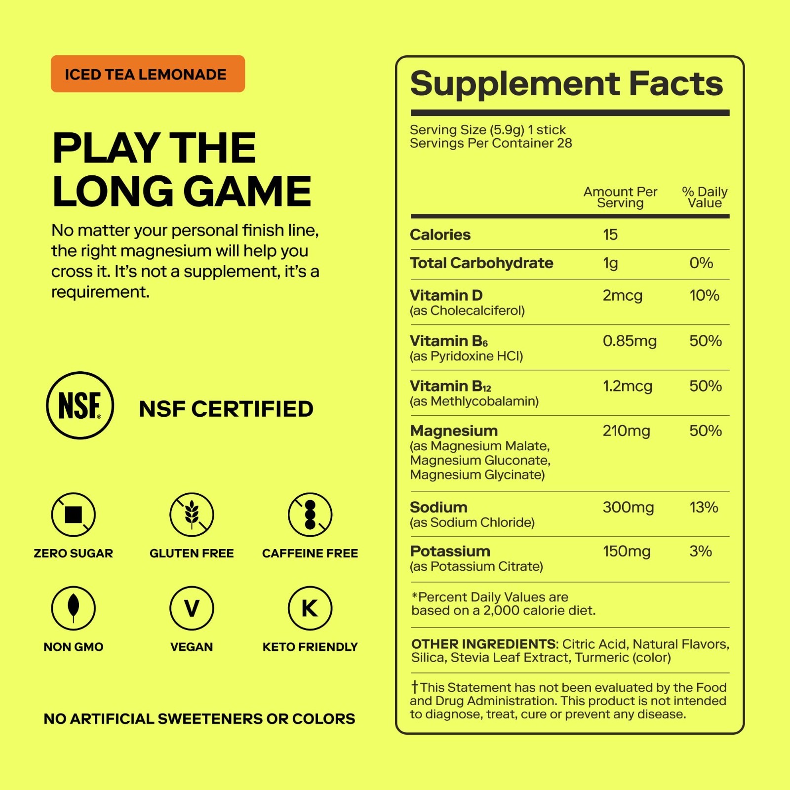 Electrolyte Powder Drink Mix for Hydration, Energy & Focus – 28 Servings, Tea Le