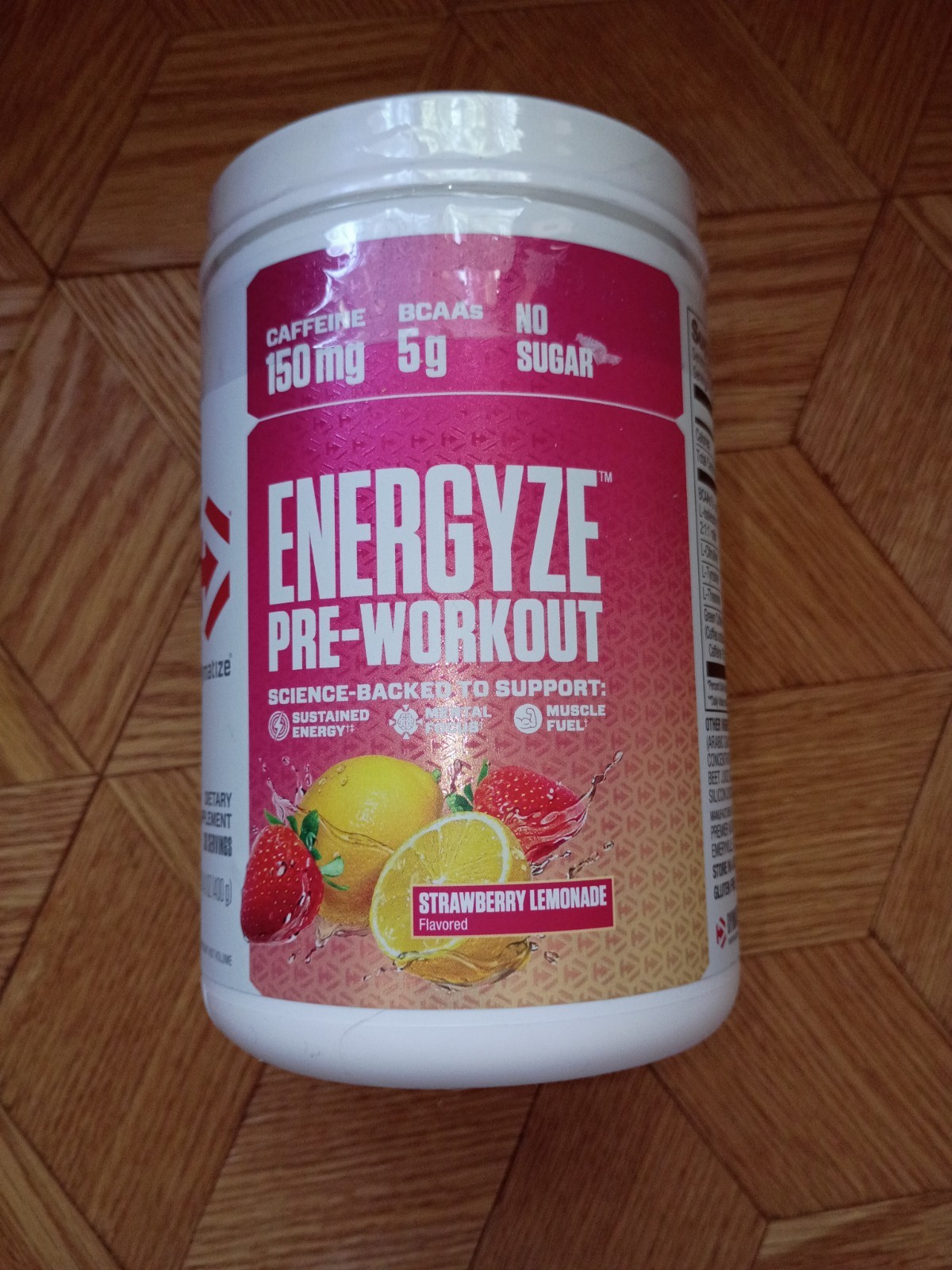 Dymatize Energyze Pre Workout Powder Strawberry Lemonade Flavor, 150mg- Exp.2/27