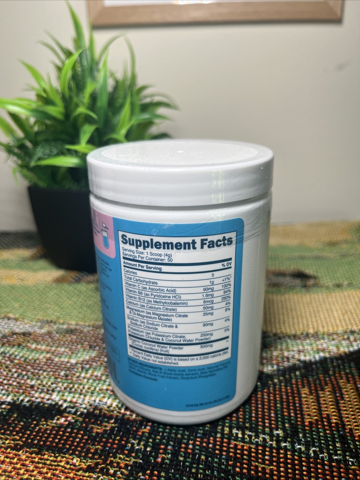 Wellah Electrolytes Powder (Blue Hawaii) 50 Servings – Hydration Drink Mix