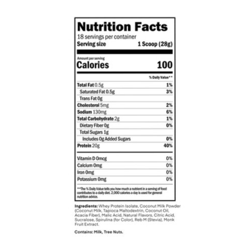 Oath Nutrition 18 Servings Clear Protein Powder – Icy Blue Raspberry