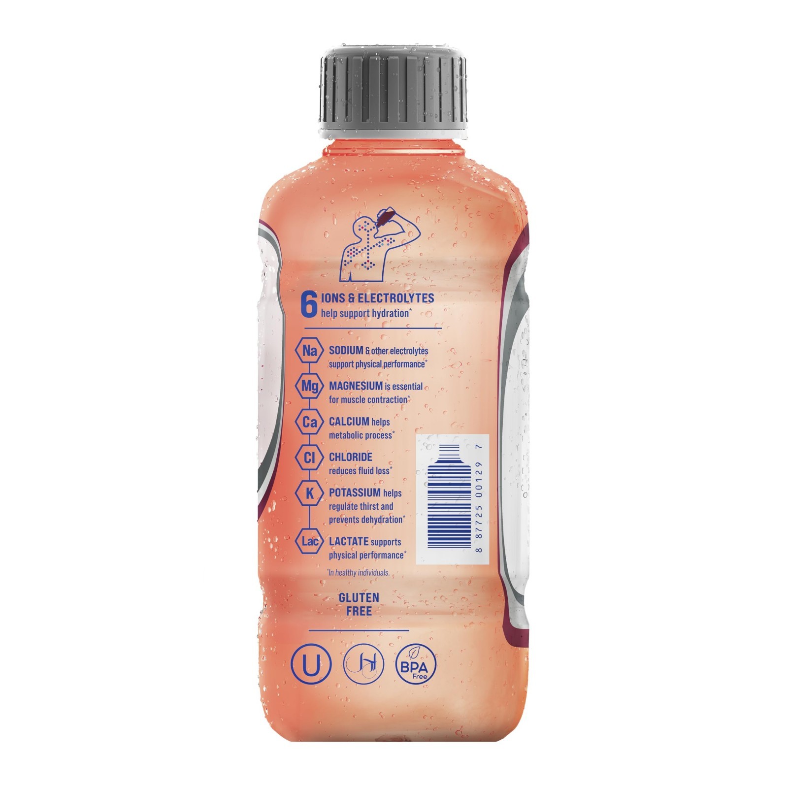 Electrolyte Drink Zero Sugar, Strawberry-Banana Flavor, 21 Fl Oz, 12 Pack