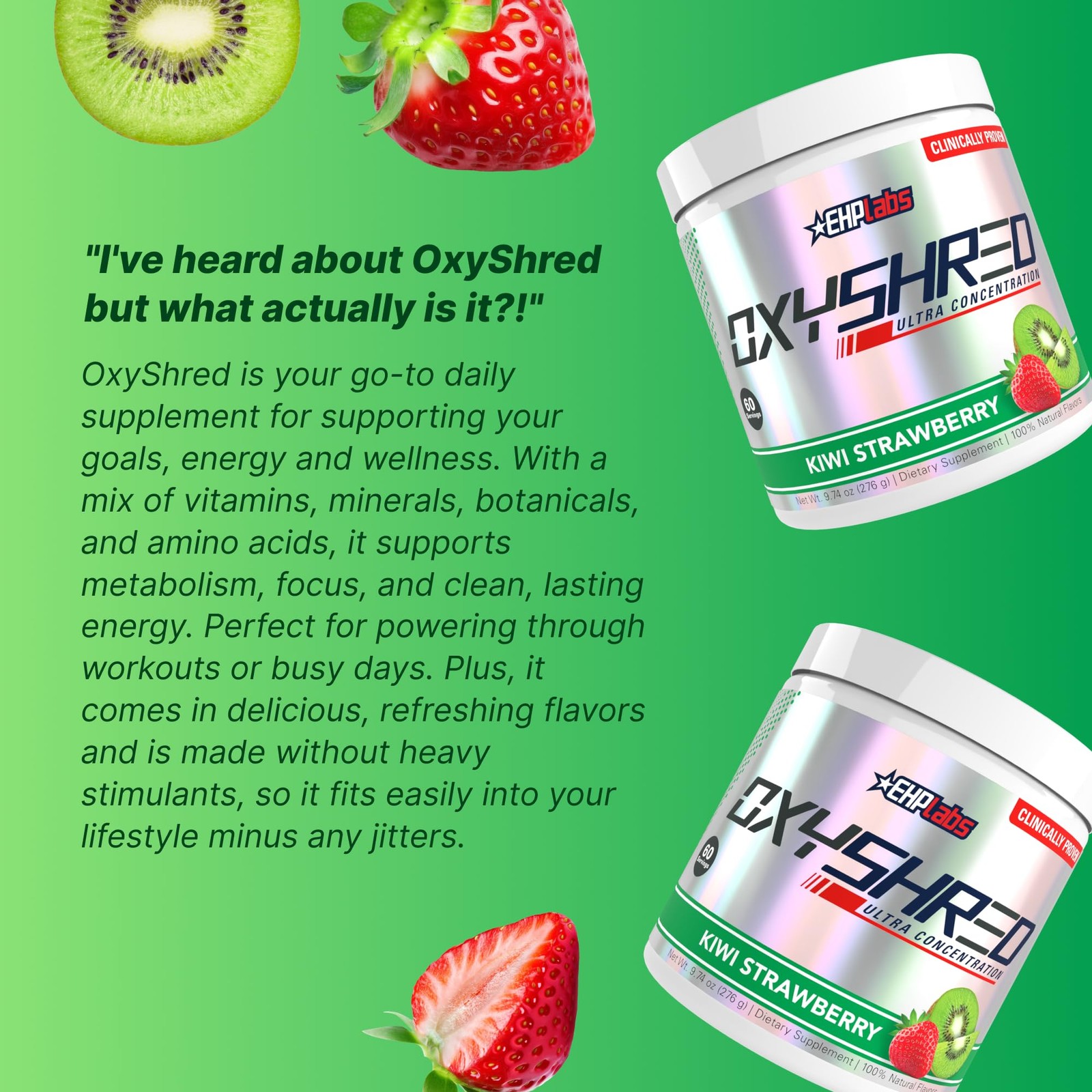 EHP Labs OxyShred Pre Workout Powder – Preworkout 8.9 Ounce (Pack of 1)