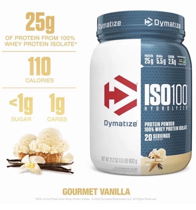 ISO100® Hydrolyzed, 100% Whey Protein Isolate, Gourmet Vanilla, 1.34 lb (610 g)