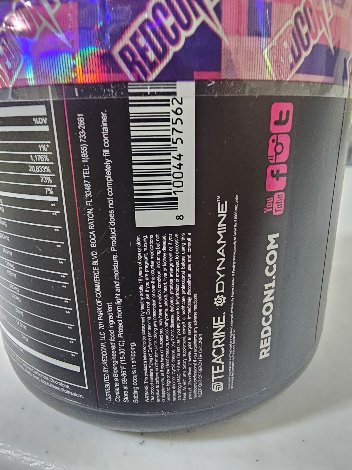 REDCON1 War Games Bubblegum Focus Nootropic Powder 5.61oz 30 Serv Exp 08/2025