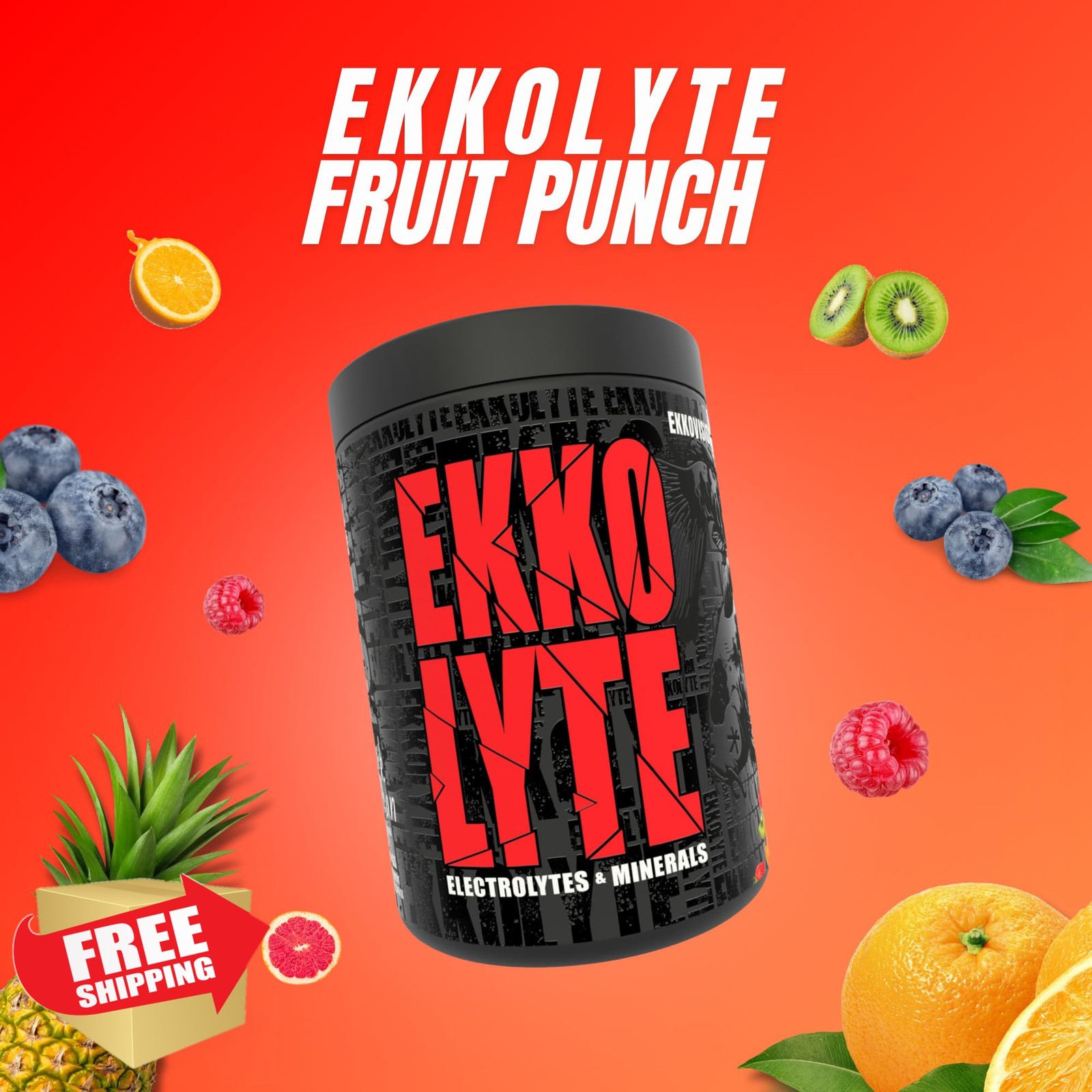 Ekkovision Ekkolyte Fruit Punch 60 Servings