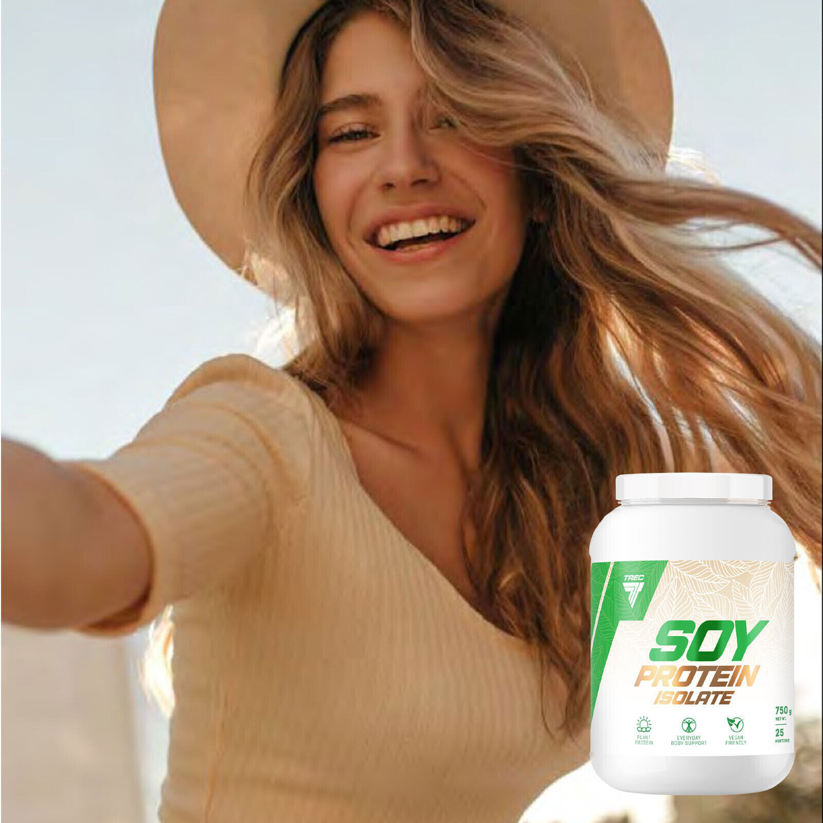 SOY PROTEIN ISOLATE 1.45lb – Vegan Vegetarian Whey Protein – Muscle Mass Growth