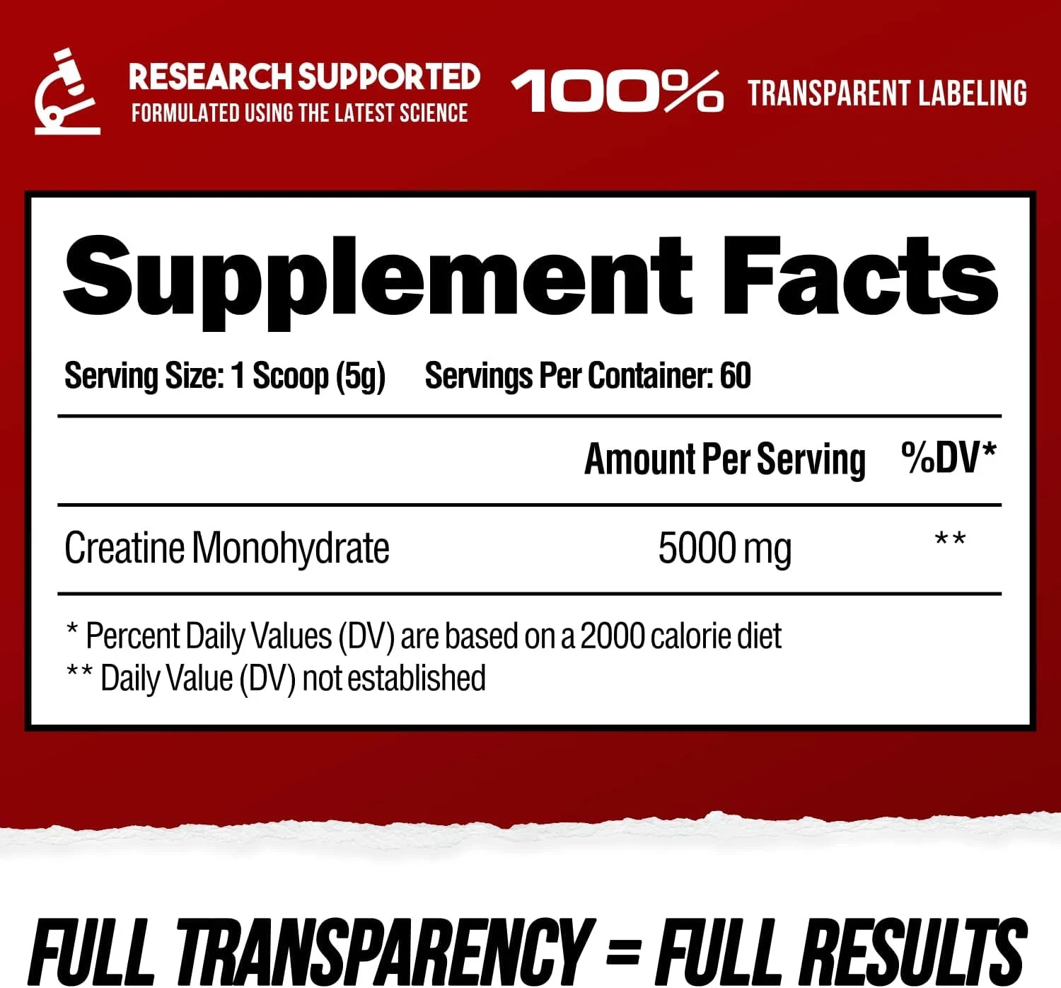 Creatine Monohydrate Powder, 5000Mg per Serving (5G), Supports Muscle Strength,