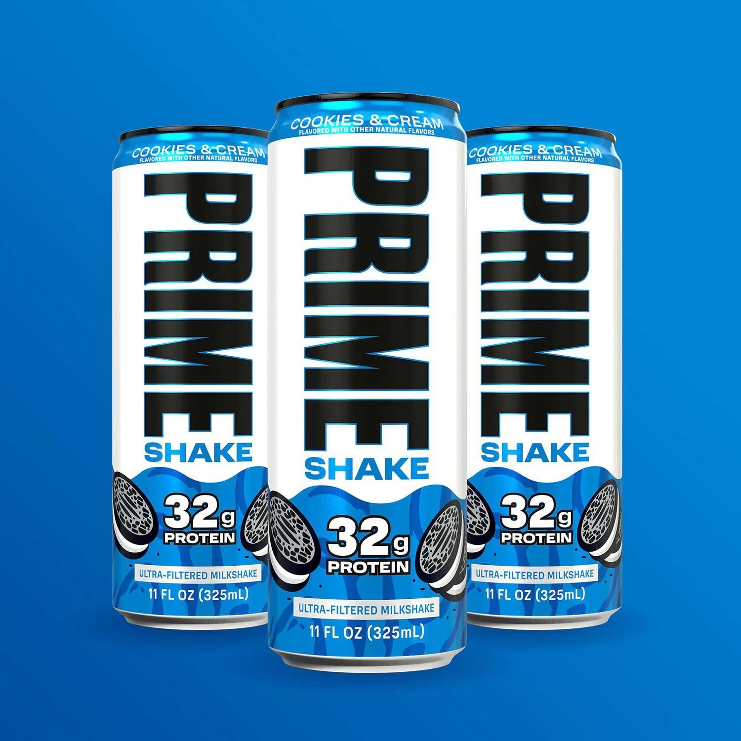 Prime 32g Protein Milk Shake, Cookies and Cream, 11 fl. oz., 12 pk.