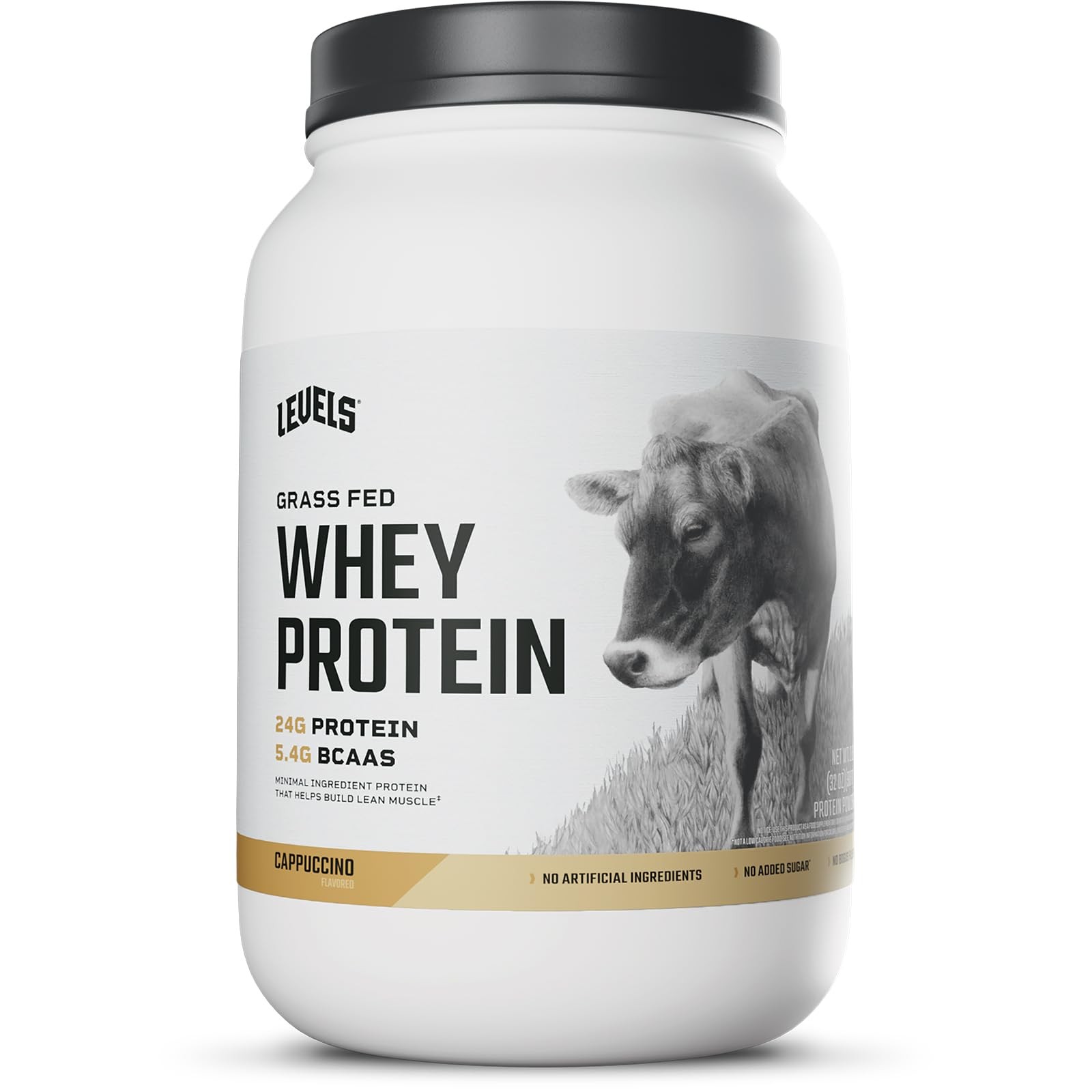 Levels Grass Fed Whey Protein Powder No Artificials 24G of Protein Cappuccino…