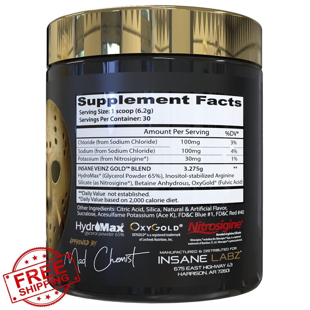 Insane Labz Grape Veinz Gold 30 Servings