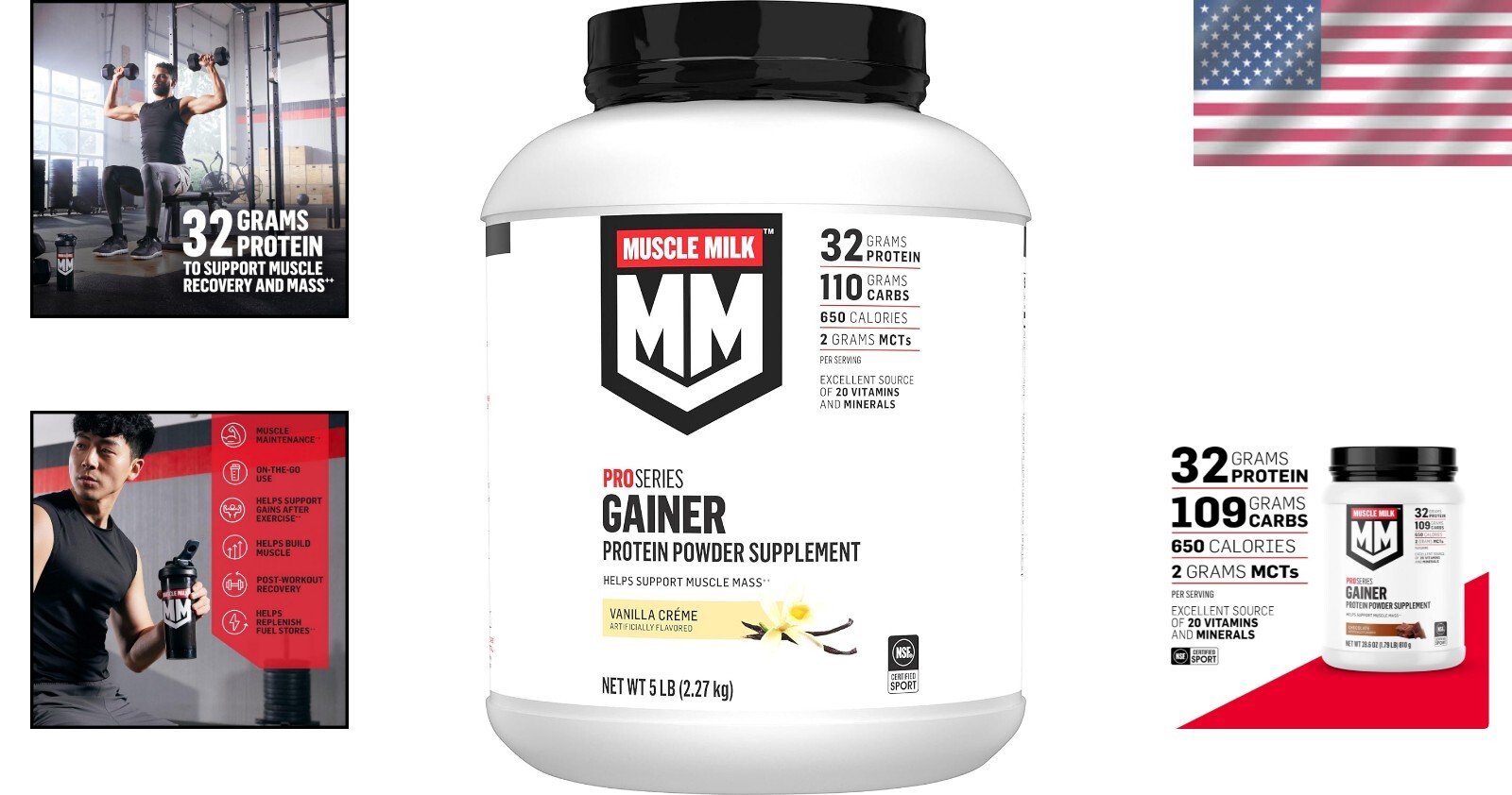 Cytosport Muscle Milk Pro Gainer, 5 lb – Protein Blend for Muscle Mass