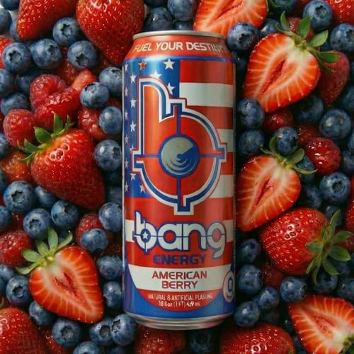 Energy American Berry, Sugar-Free Energy Drink, 16-Ounce (Pack of 12)