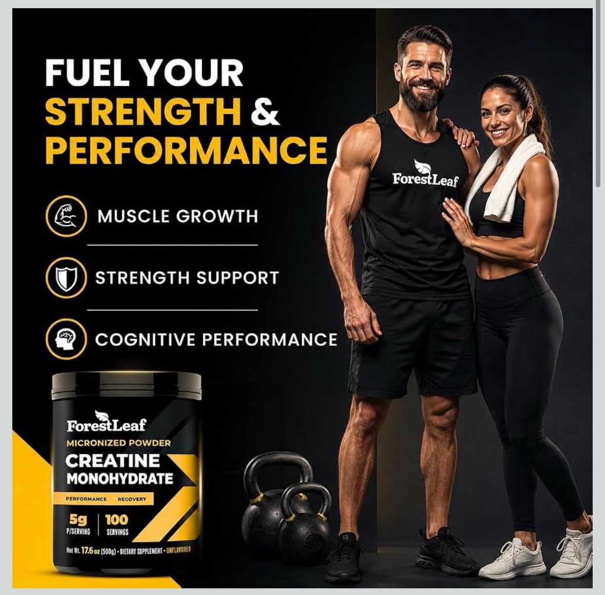 Micronized Creatine Monohydrate Powder Max Muscle Growth & Strength 2-Pack