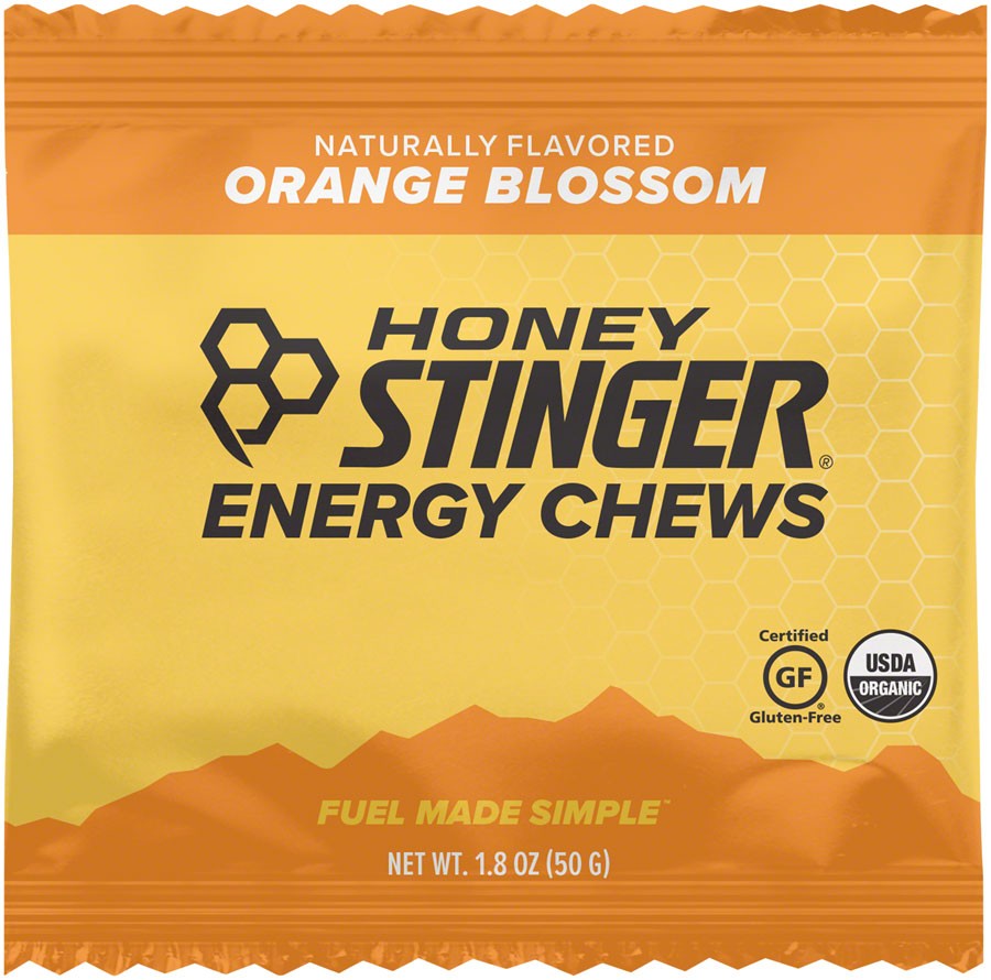 Honey Stinger Organic Energy Chews – Orange, Box of 12