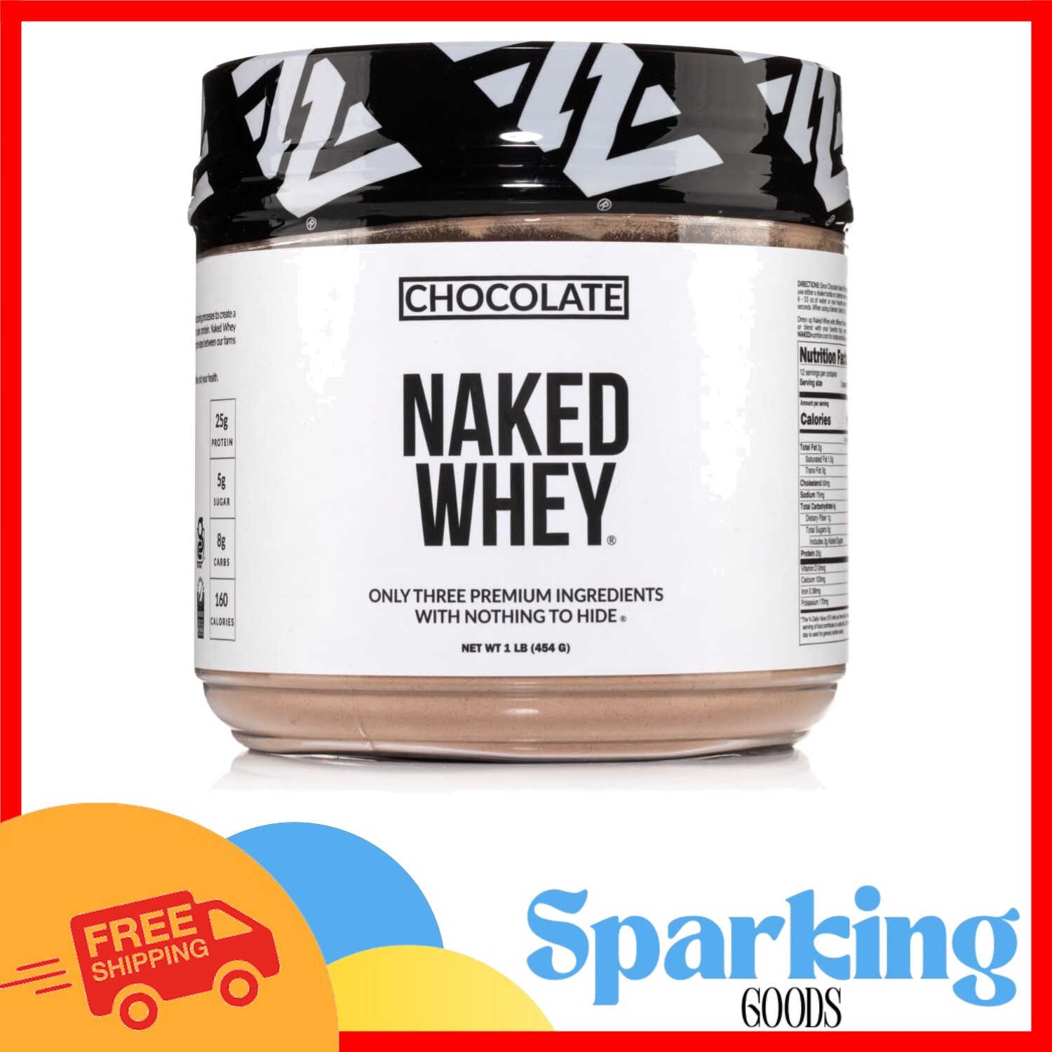Delicious 1LB Chocolate Protein Powder – 25g Protein, 5g Sugar, No Additives