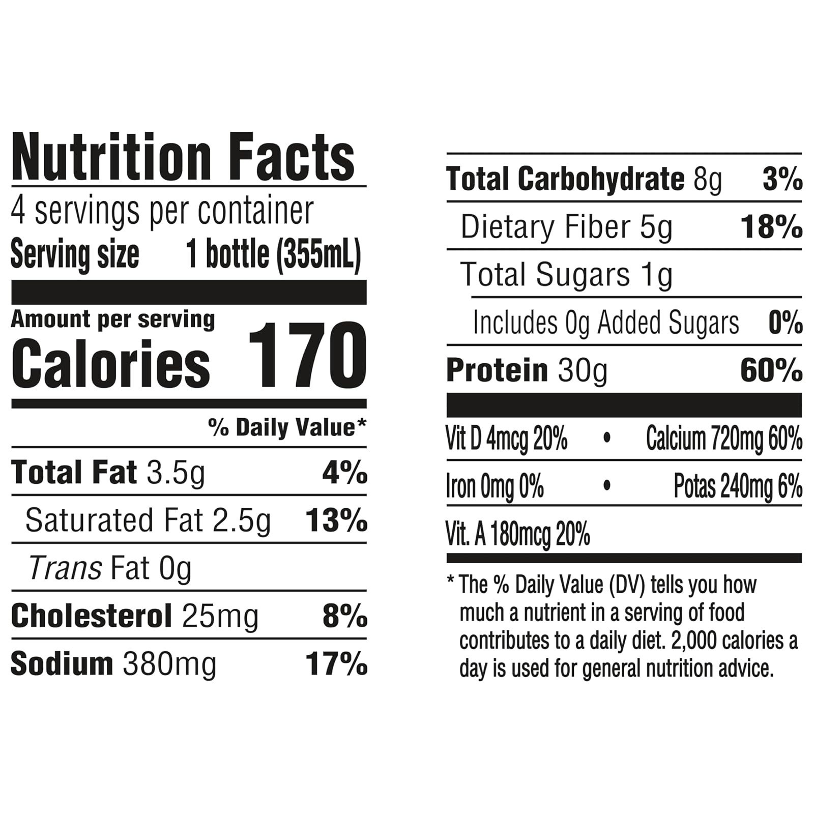 Oikos Protein Shake Salted Caramel 30g Protein 12 fl oz 4 Count