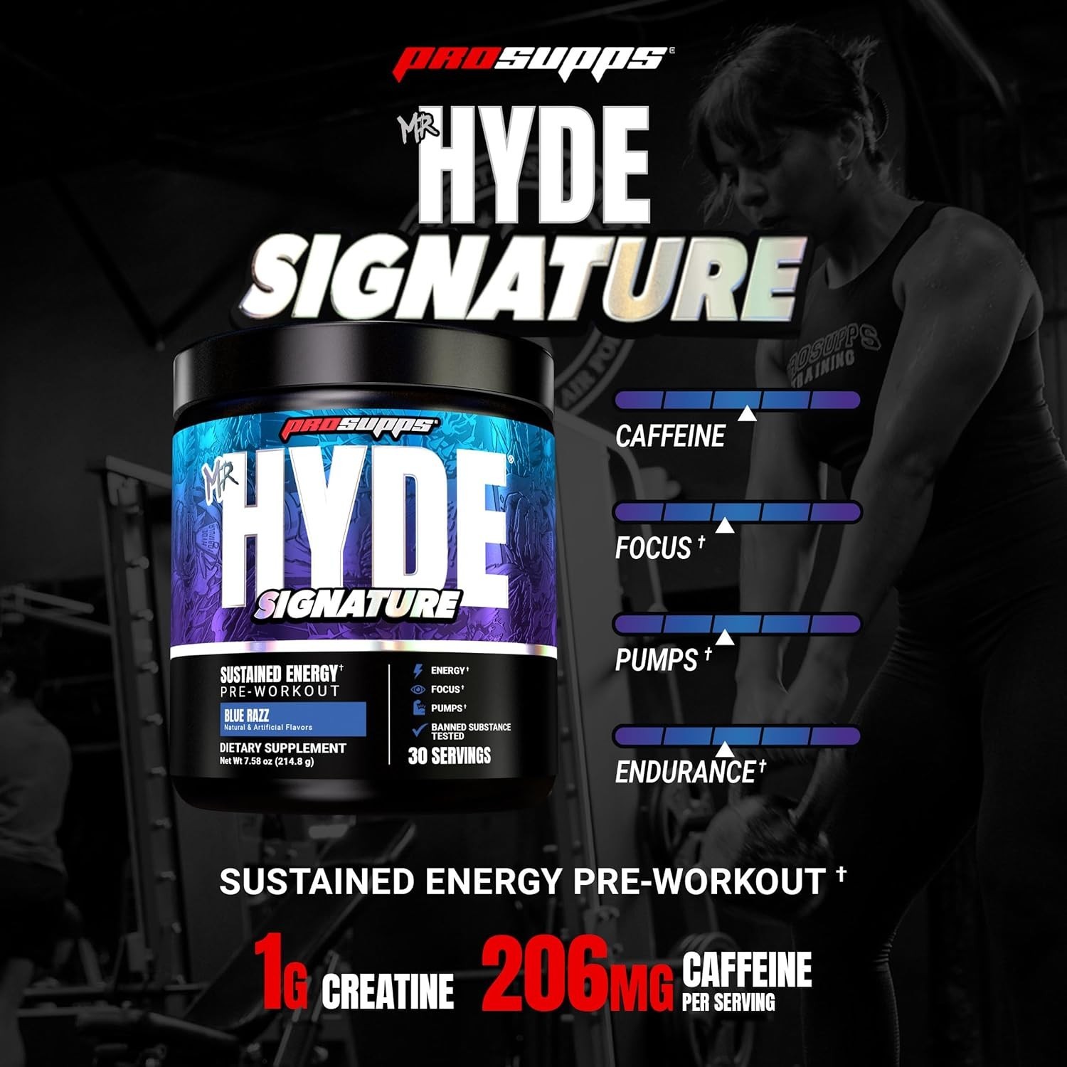 ProSupps Mr. Hyde Signature Pre Workout Powder with Creatine, Beta Alanine & Caf