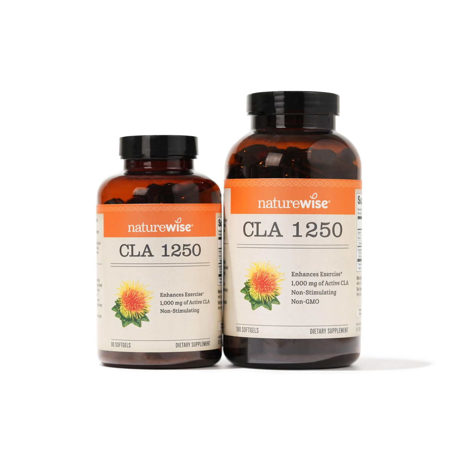 CLA 1250 Supplement – Non-GMO, Gluten-Free Weight Loss Support – 90 Softgels