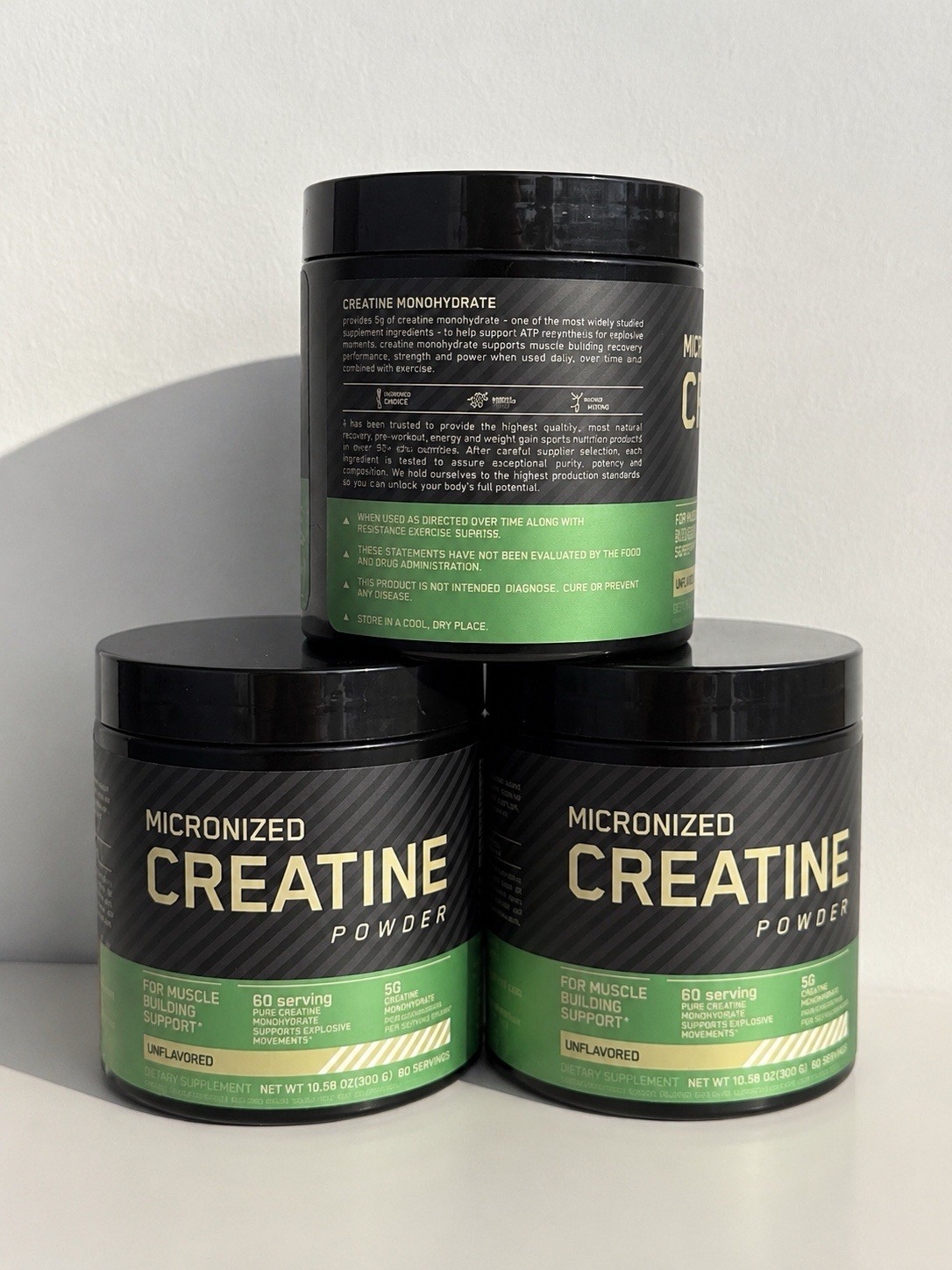 Micronized Creatine Monohydrate Powder 300g 60 Servings Unflavored