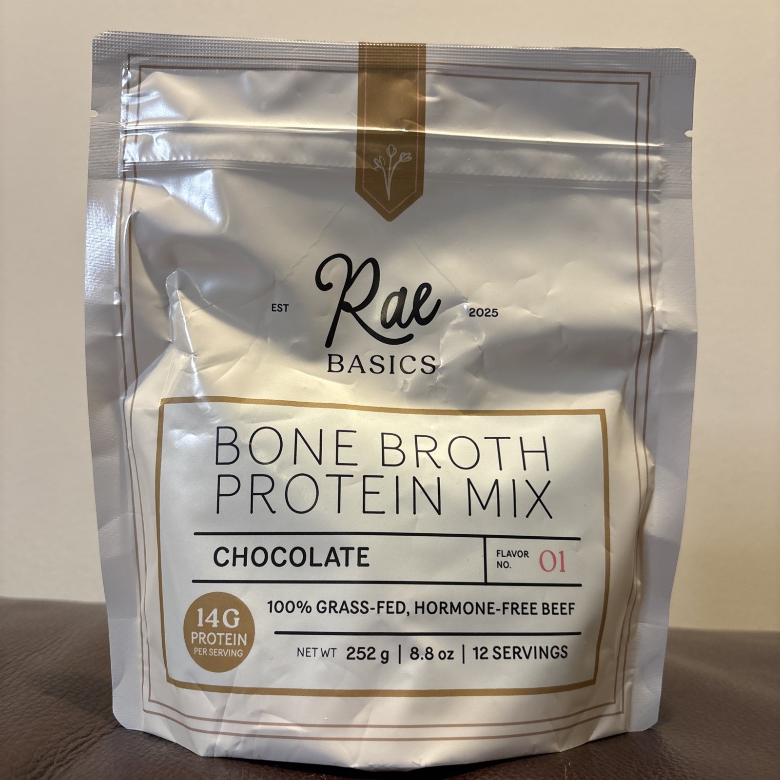 Rae Basics, Bone Broth Protein Mix, Chocolate, 14g Protein per, 12 Servings