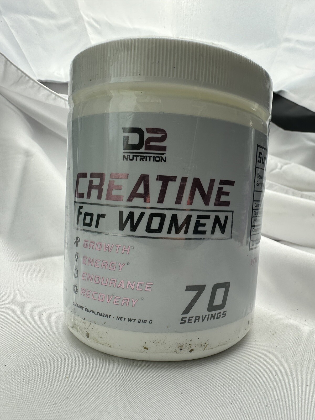 D2 Nutrition Creatine for Women, 70 Servings No Exp Date