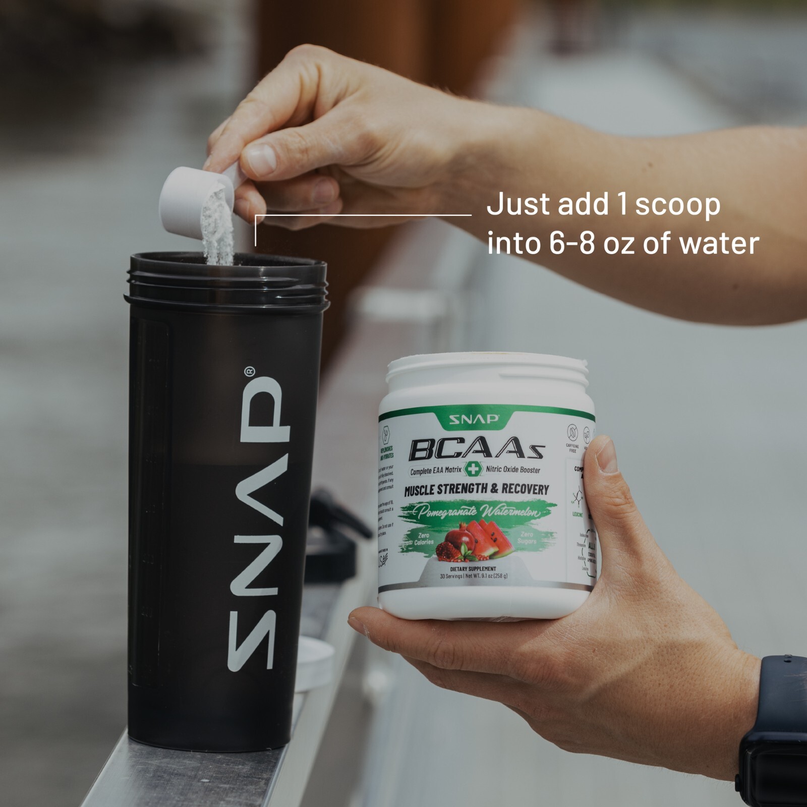 BCAA Pomegranate Watermelon Powder Amino Energy Flavor Pre Workout 2 Pack Bundle