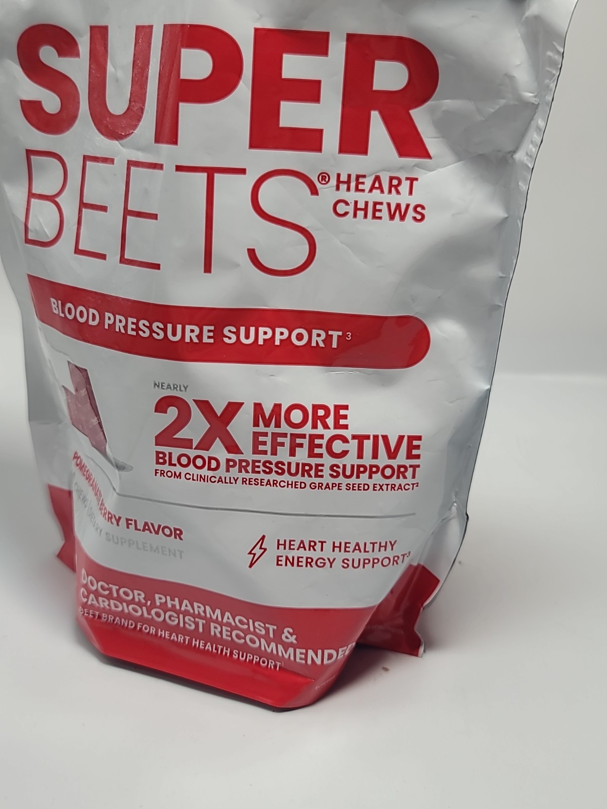 HumanN – SUPER BEETS HEART CHEWS, Pomegranate, 60 COUNT, New & Sealed, EXP 01/27