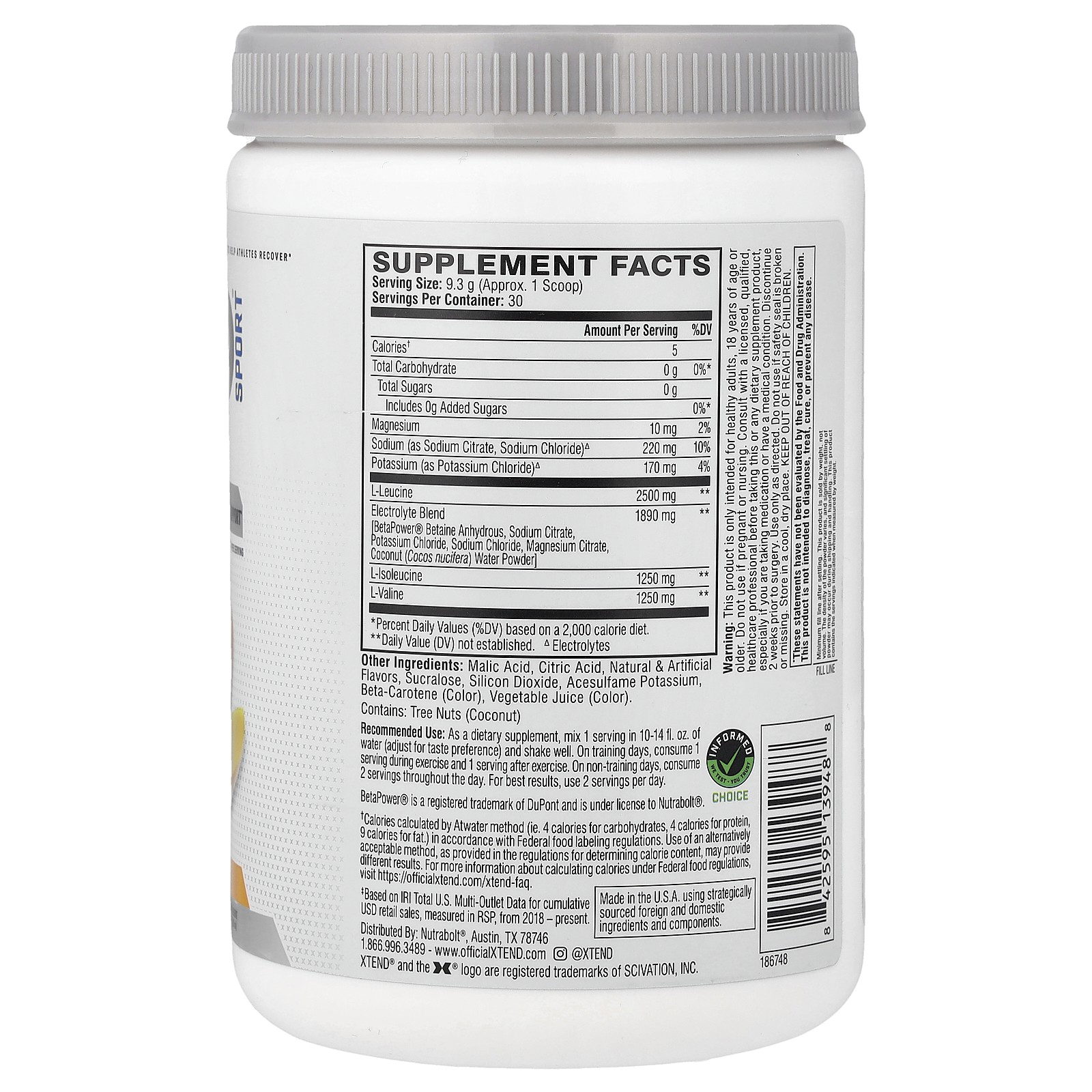 Sport® Recovery, Mango, 9.8 oz (279 g)