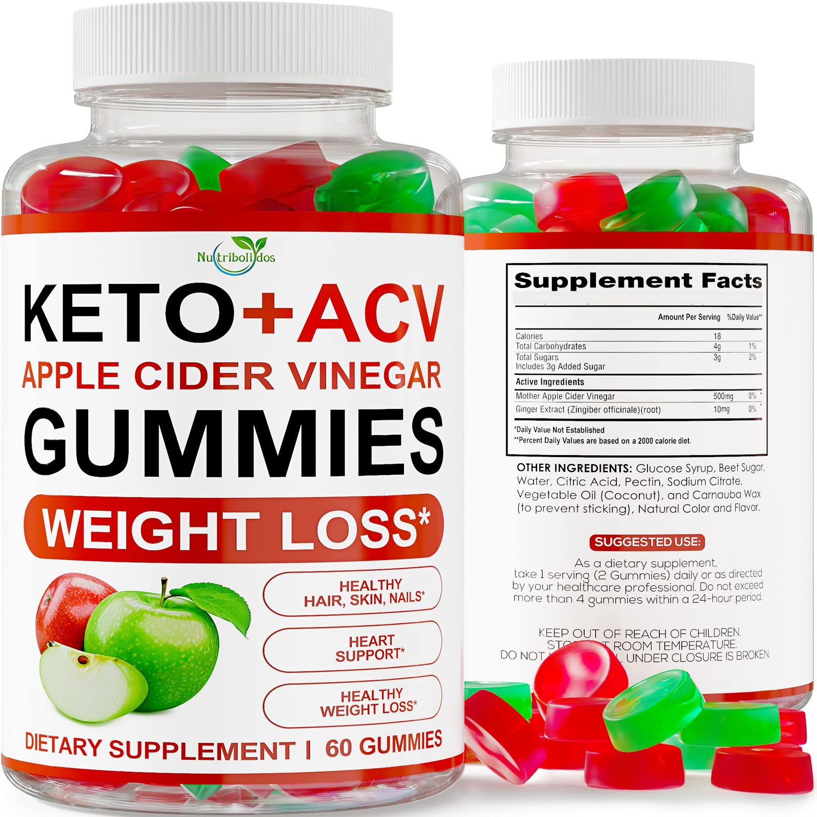 Keto ACV Gummies Advanced Weight Loss – 60 Count (Pack of 1)