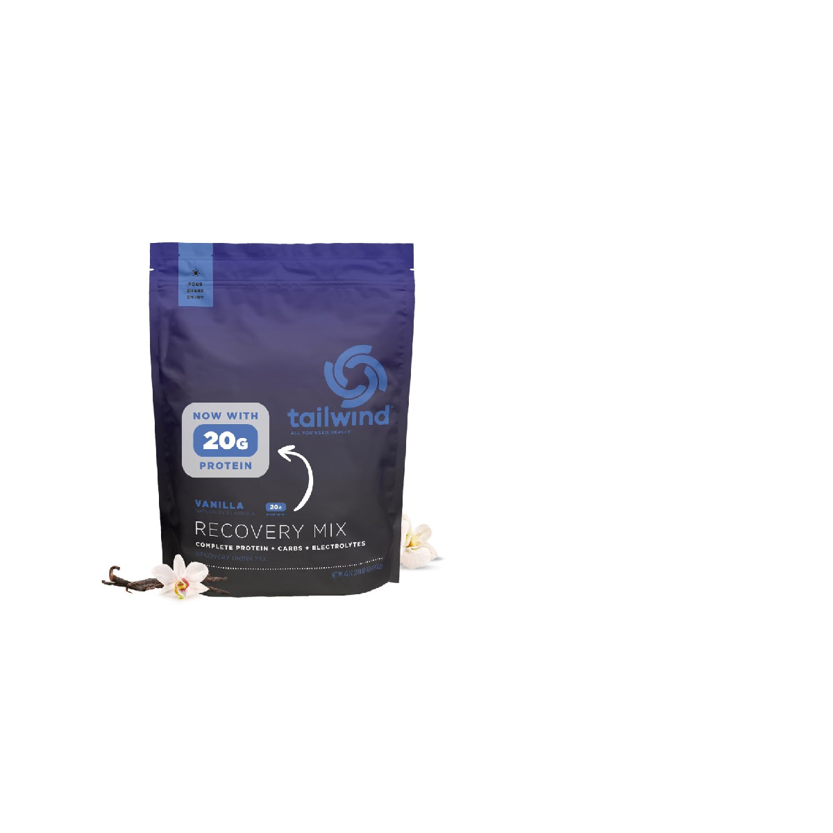 Tailwind Nutrition Recovery Mix 20 Grams Complete Protein Carbohydrates And