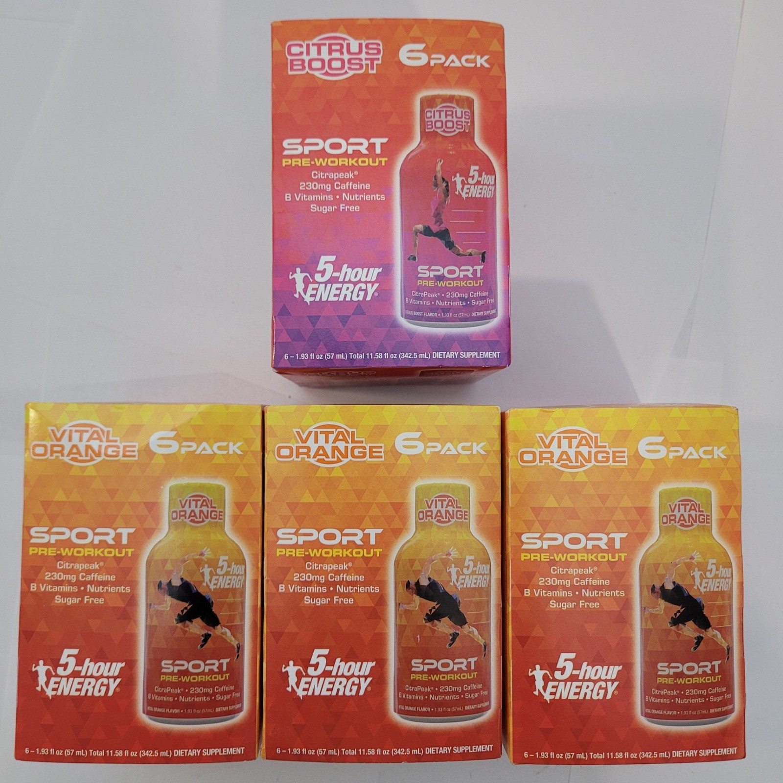 5-hour ENERGY Sport Pre-Workout Shots Vital Orange Citrus Boost 24 Count Bundle
