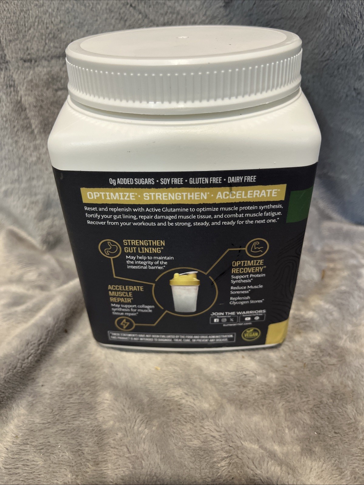 Sunwarrior Active Glutamine Powder for Muscle Recovery & Gut Health Support 04/2