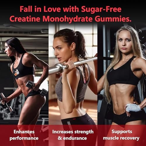 Creatine Monohydrate Gummies 5000mg Pre-Workout Muscle Support 120pc