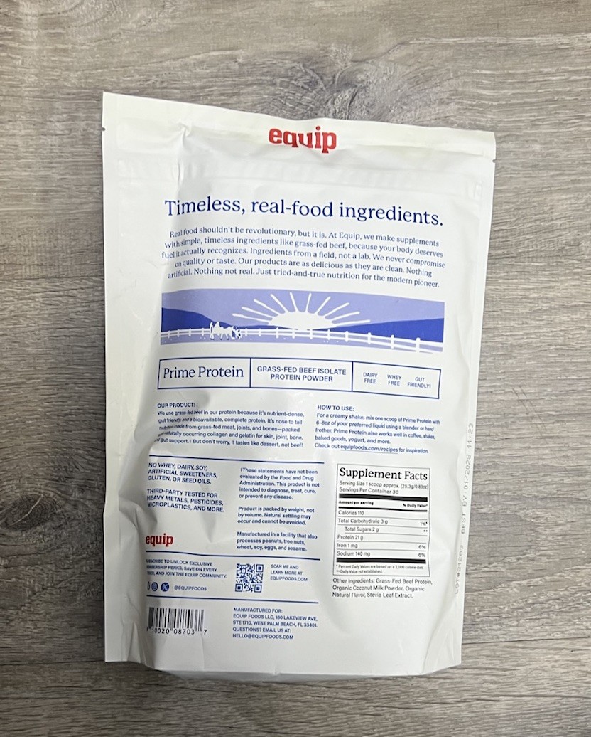 Foods Prime Protein Powder | Clean, Grass Fed Beef Protein Powder Vanilla