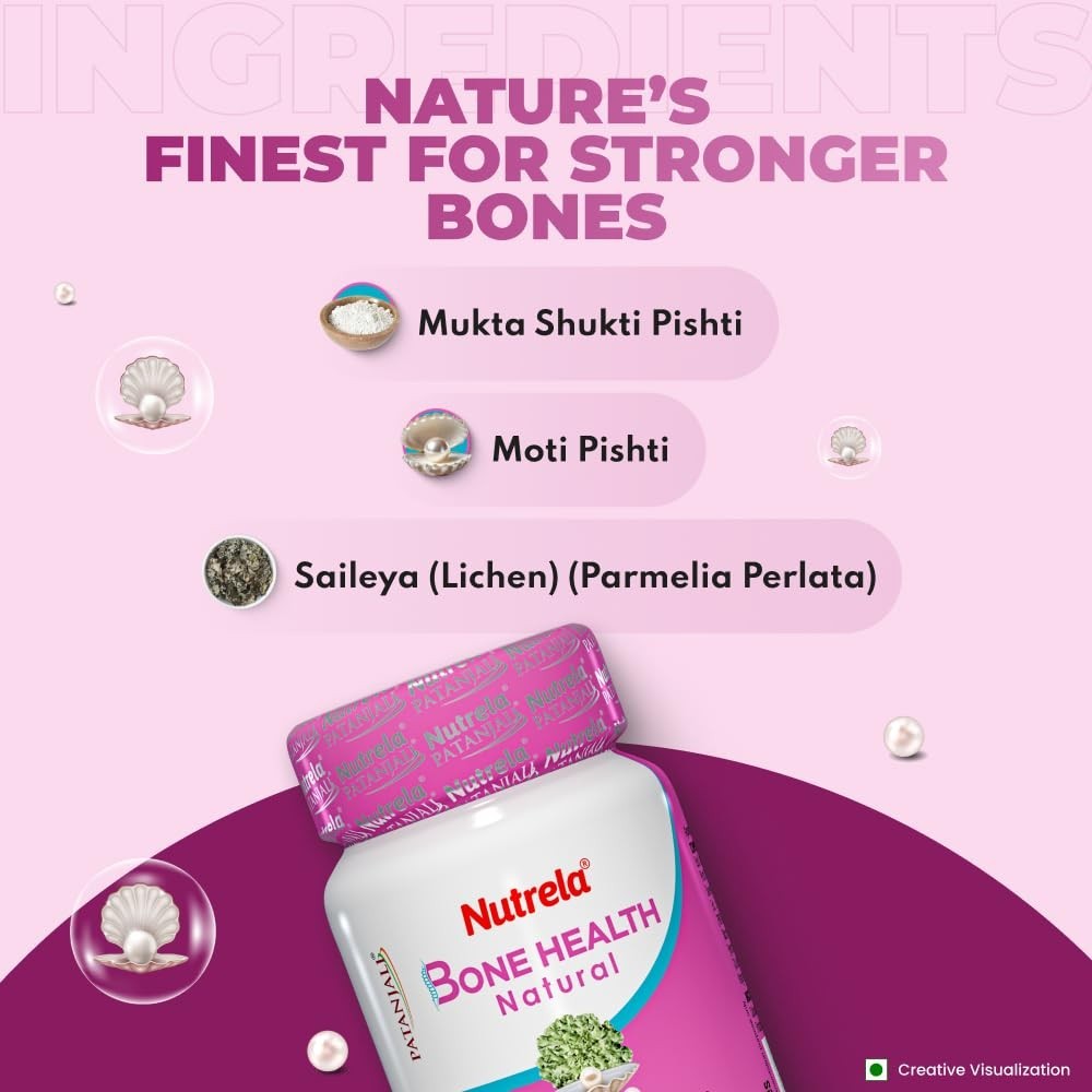 2x pack Patanjali Nutrela Bone Health Natural Calcium Supplement For Men / Women