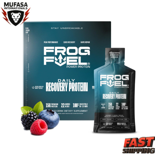 Frog Fuel Power Protein Shot 15g Collagen Berry 1oz 24 Pack Gluten Free