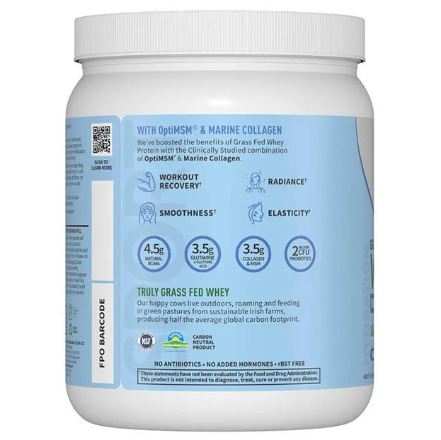 Sport Grass Fed Whey+ Skin Protein Powder – Vanilla
