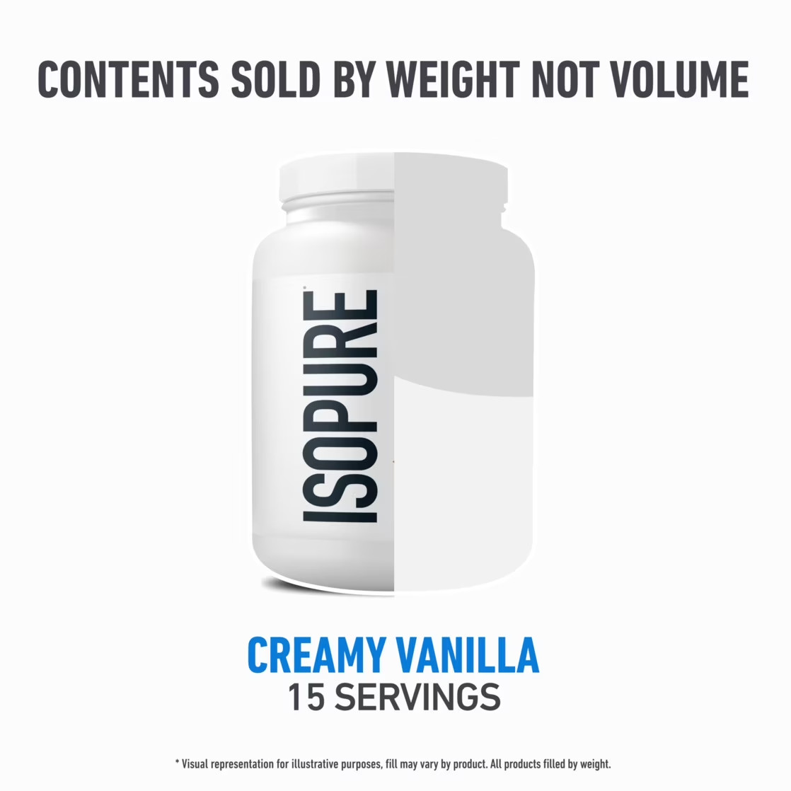 Isopure Zero Carb Vanilla Whey Protein Isolate Powder 25g 15 Servings