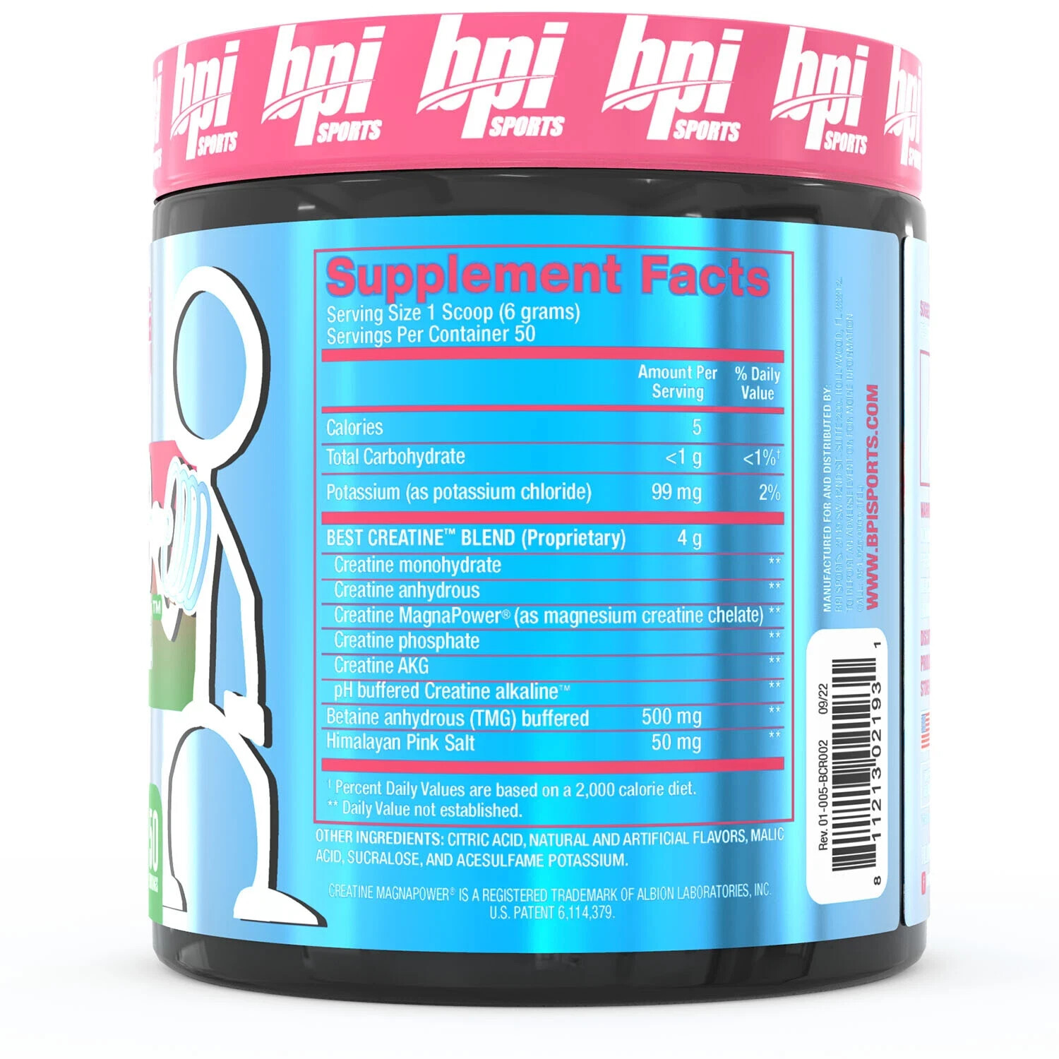 BPI Sports Best Creatine For Muscle Growth Watermelon Cooler 50 Servings