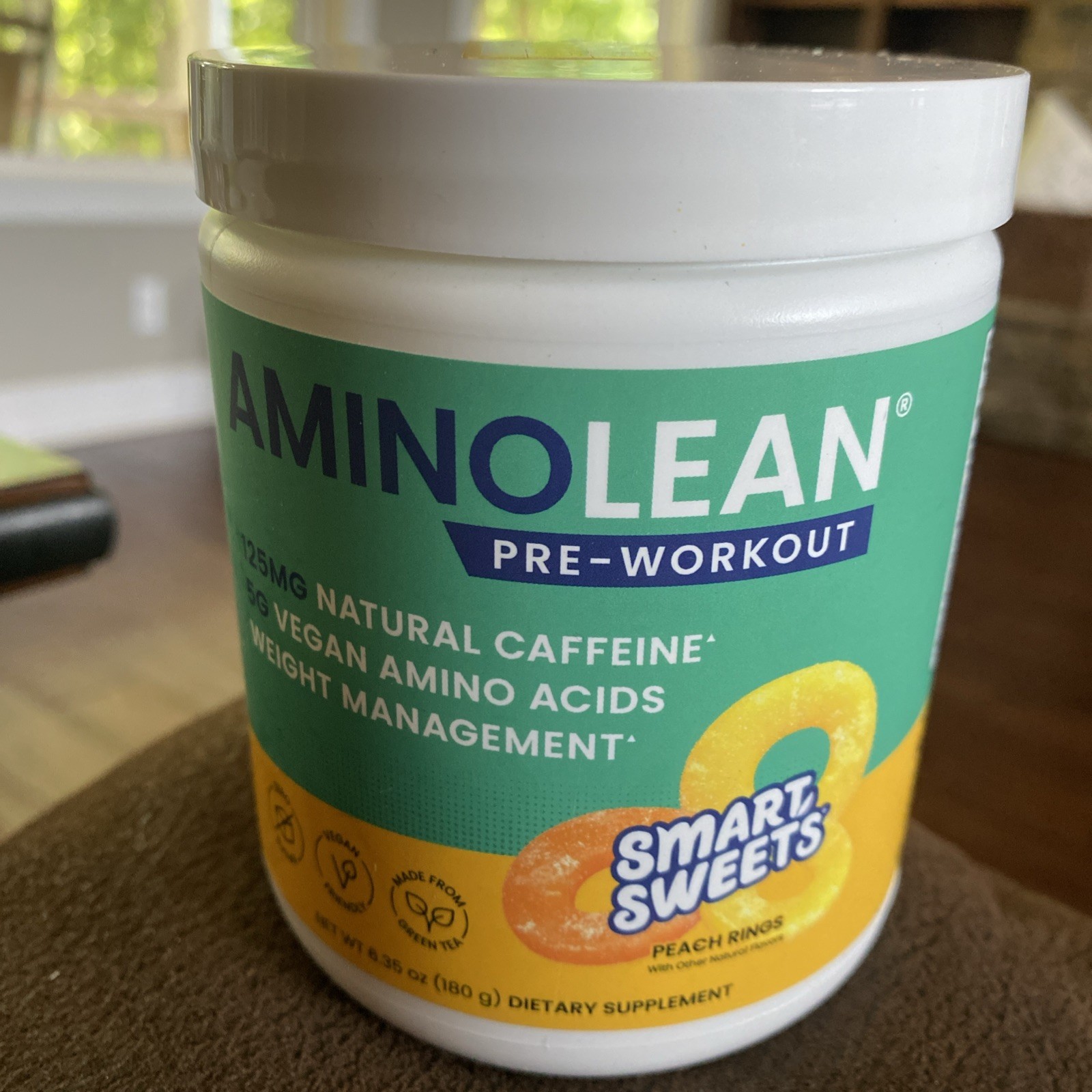 RSP Nutrition AminoLean x Smart Sweets Pre-Workout Energy Supplements Peach Ring