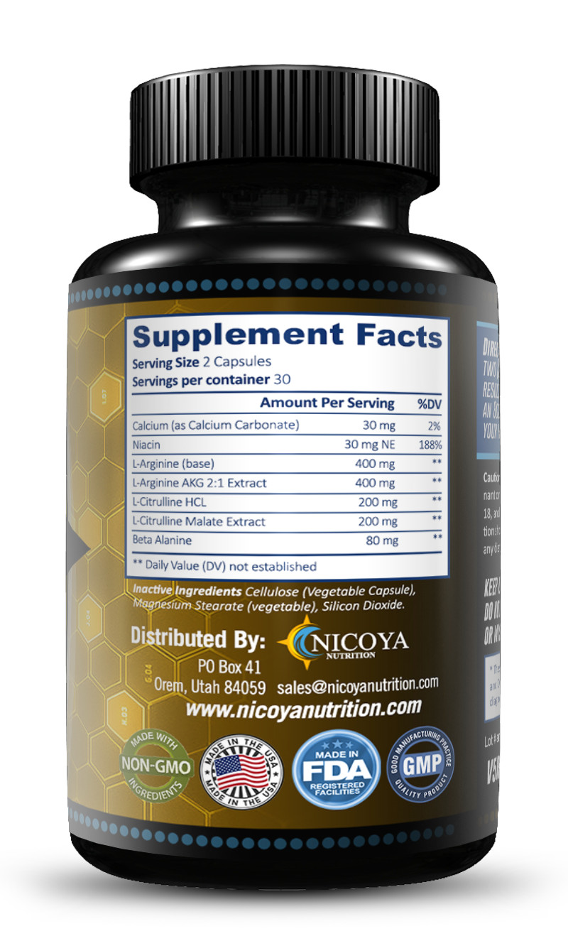 NitricOxide L-Arginine Pre-workout RECOVERY Booster, Pump, Blood Flow & Stamina!
