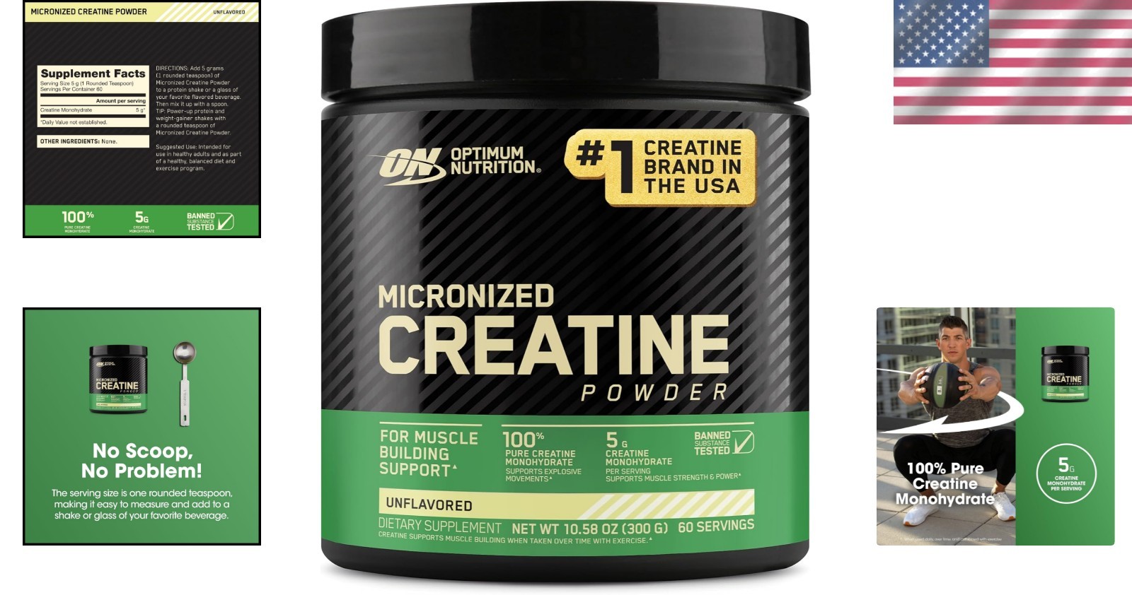 300g Micronized Creatine Monohydrate – 60 Servings, Muscle & Recovery Support