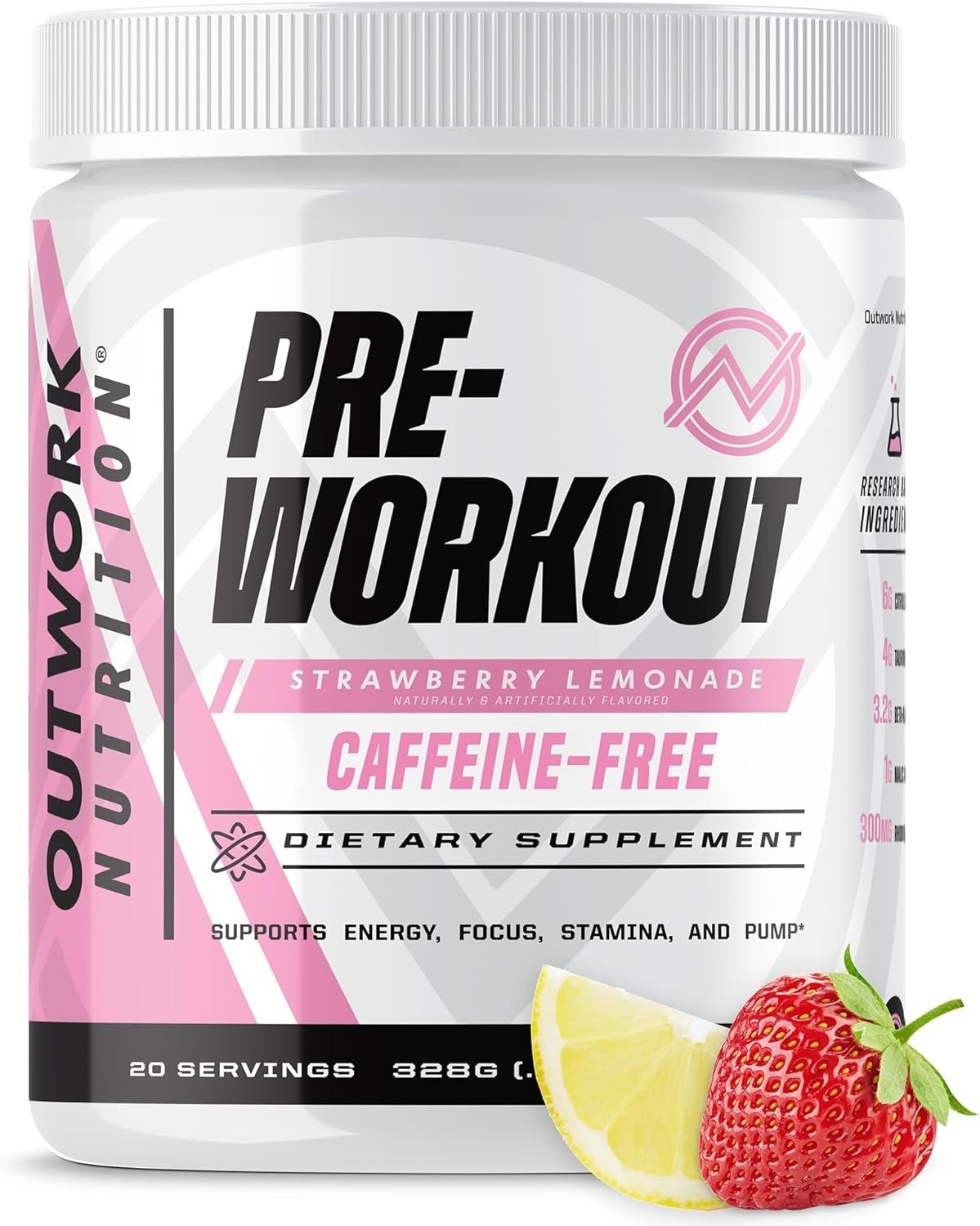 Non-Stim Pre Workout Powder – Citrulline Malate, Beta-Alanine, Rhodiola Extra…