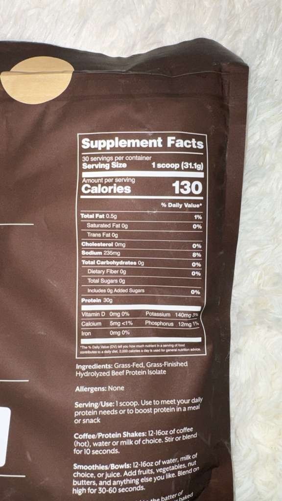 PROMIX Grass-Fed Beef Protein Isolate Unflavored 2.06 lb Protein Powder
