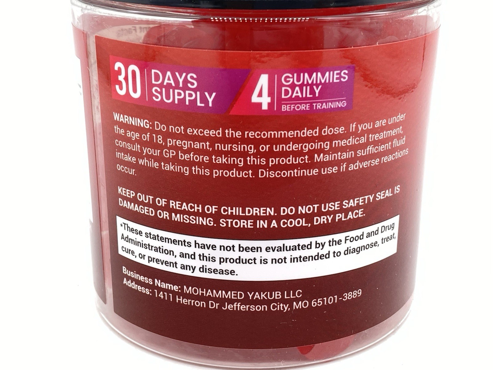 Cnthdi Creatine Monohydrate Gummies Cherry Gluten-Free Soy-Free 6000mg 120 Ct