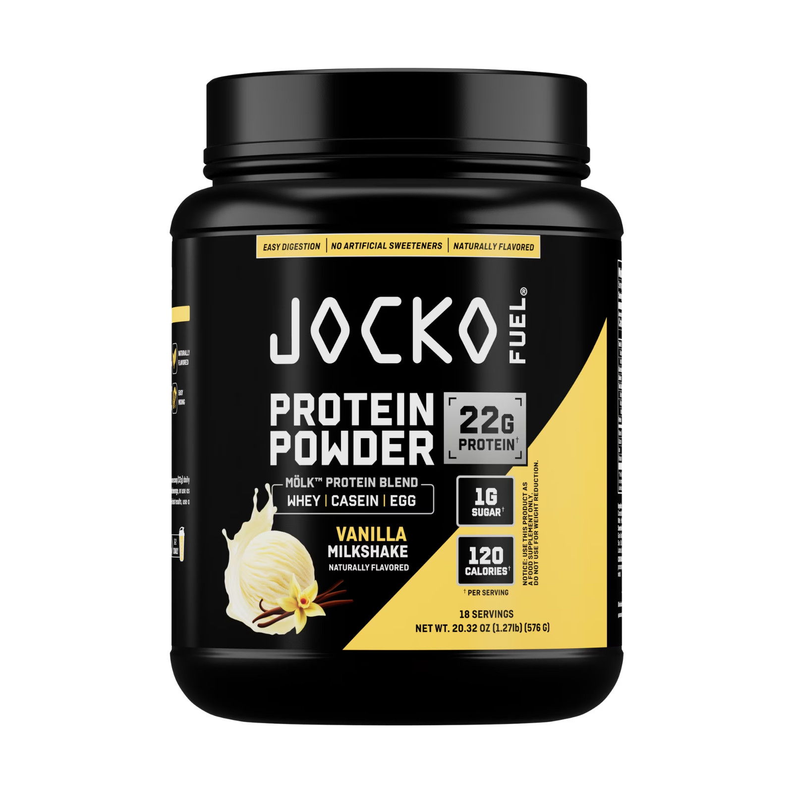 Jocko Fuel Whey Protein Powder, Vanilla, 22g Protein, Digestive Enzymes, Probiot